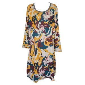 Laila Ali Floral Long Sleeve Dress NWT 1X
